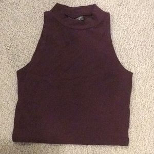 Top Shop Crop Top Burgundy